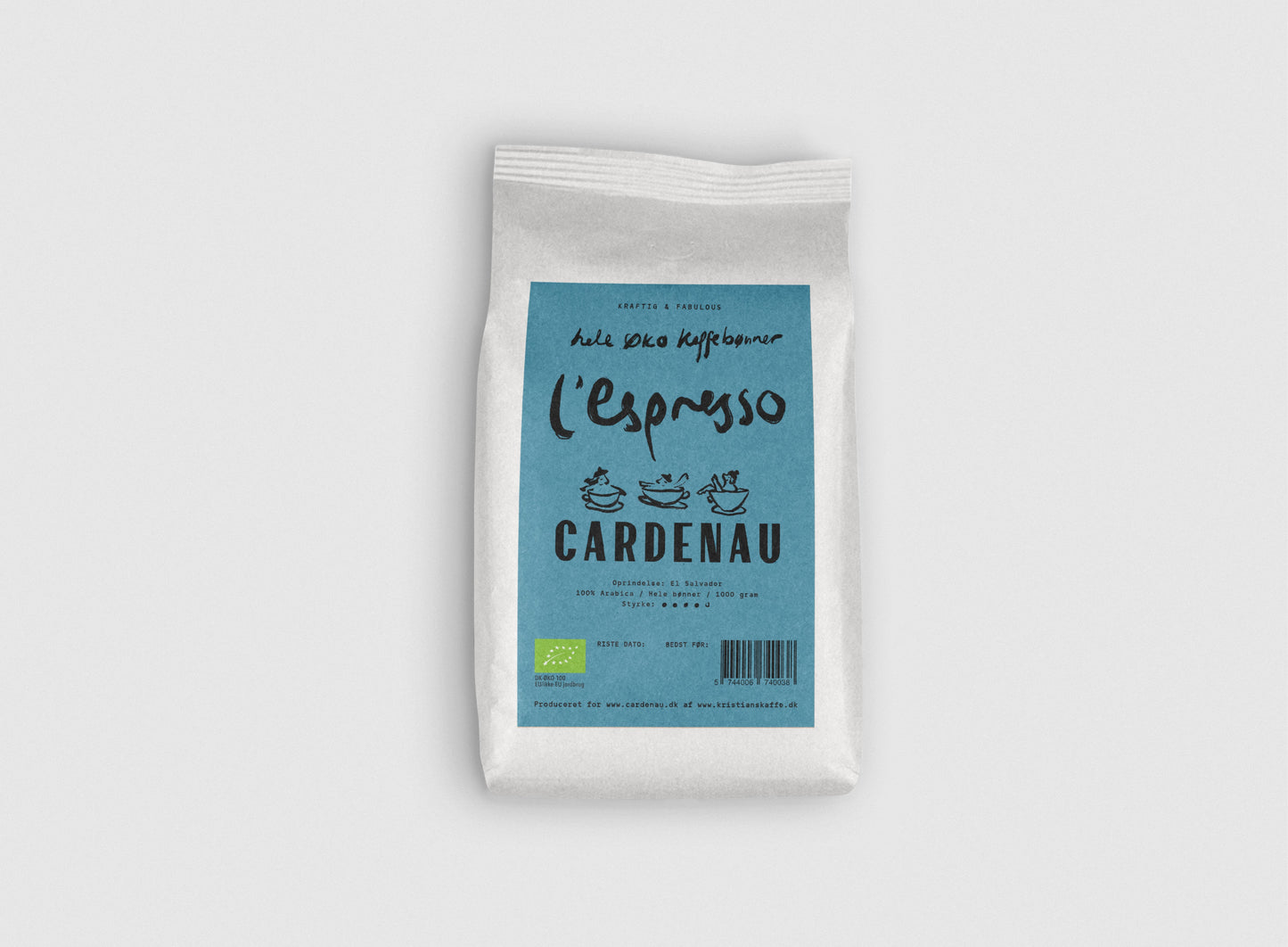 CARDENAU - Økologisk Espresso Hele Bønner 1 kg. - Kaffe